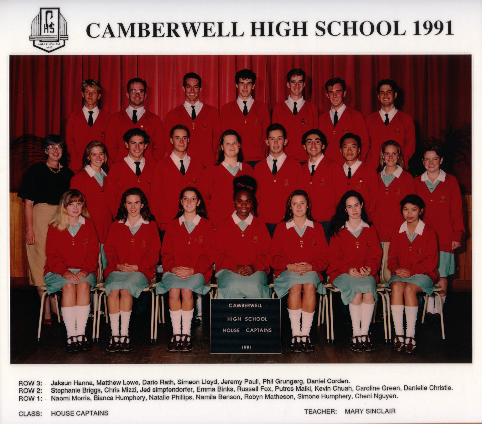 1990s Photos of school life Camberwell High School Ex Students Society